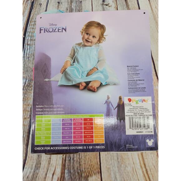 NEW DISNEY FROZEN ELSA COSTUME INFANTS SIZE 12-18 MONTHS-INCLUDES DRESS-DISGUISE - Picture 4 of 5